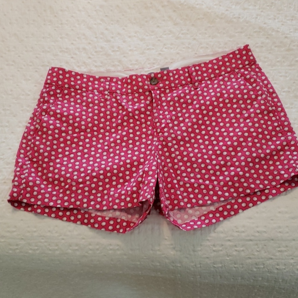 Pink and White Shell Shorts size 10